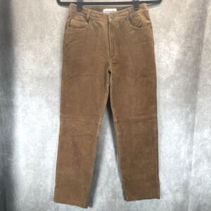 Vintage Bagatelle Women’s Size 2P Brown Leather Pants Mid Rise Lined Suede Feel